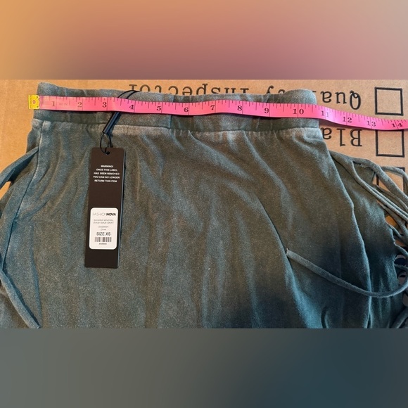 Fashion Nova Sahara Mineral Wash Stretch Maxi Skirt in Olive - Picture 8 of 10